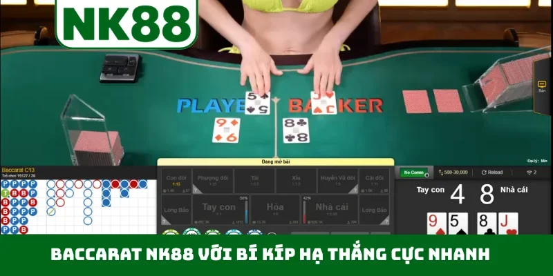 Baccarat NK88 với bí kíp hạ thắng cực nhanh