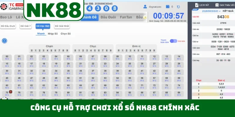 Công cụ hỗ trợ chơi xổ số NK88 chính xác